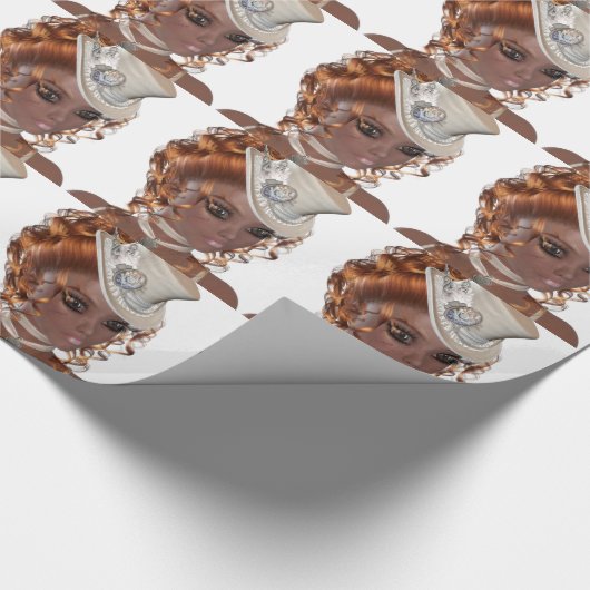 edele Afrikaanse Amerikaanse vrouw Cadeaupapier (Hoek)