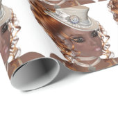 edele Afrikaanse Amerikaanse vrouw Cadeaupapier (Rol Hoek)