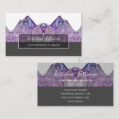 edele amethyst luxe kristaljuwelen visitekaartje (Voorkant / Achterkant)