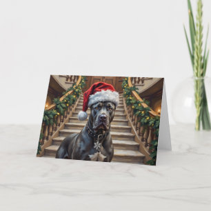 Edele Cane Corso Hond Bewaker van Kerstmis Kaart