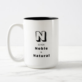 Edele en Natuurlijke N - Persoonlijke Luxe Lof Tweekleurige Koffiemok