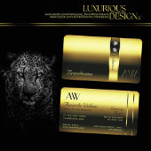 Edele Gouden Decoratieve Shimmery Diamanten Monogr Visitekaartje