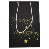 edele gouden kerststerren medium cadeauzakje (Voorkant)