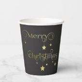 edele gouden kerststerren papieren bekers (Achterkant)
