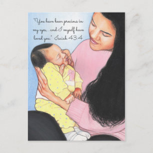 Edele in mijn ogen~mama & Baby Briefkaart