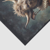 Edele jurk oude renaissance lange vacht koe tissuepapier (Detail)