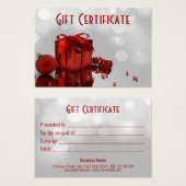 edele kerstcadeaukaart voor professionele presenta visitekaartje (Voorkant /achterkant)