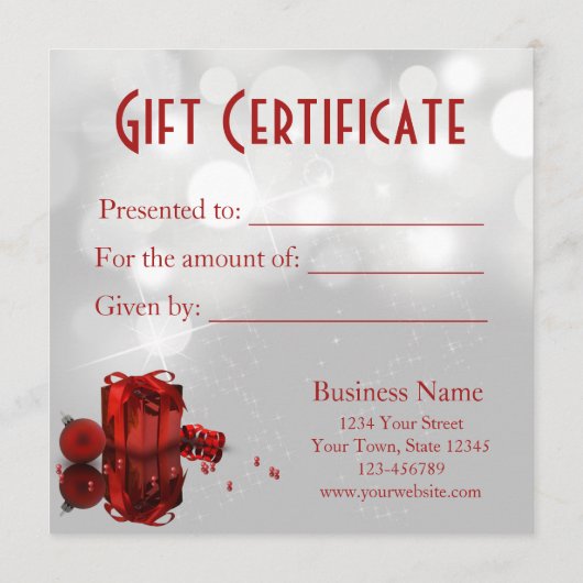 edele kerstcadeautjes - cadeaubon (Achterkant)