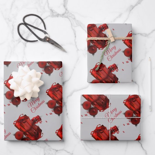 edele kerstcadeautjes inpakpapier vel (Voorkant)