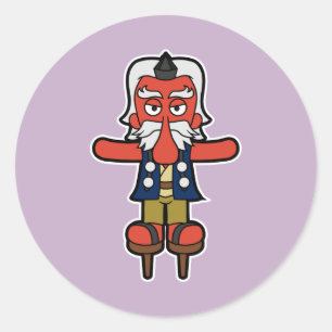 Edele krijger Daitengu- Japans Yokai Ronde Sticker