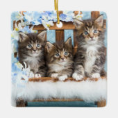 edele mooie kittens keramisch ornament (Voorkant)