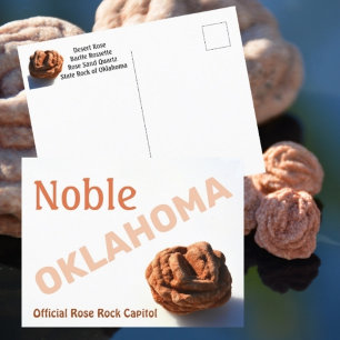 Edele Oklahoma Roos Rots Hoofdstad Fotografisch Briefkaart
