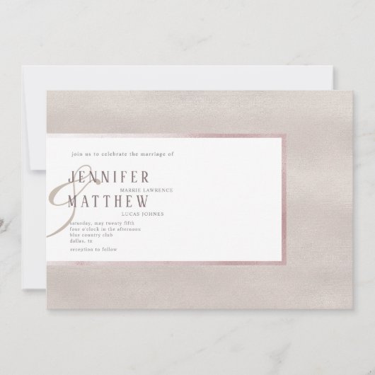 edele parel | huwelijksuitnodiging kaart (Voorkant)