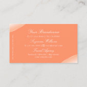 Edele perzik met sprankelende diamanten en Logo Visitekaartje (Achterkant)