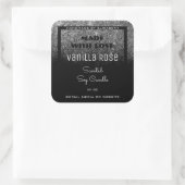 Edele Product Labels Zwart en Zilver Glitter Regen (Tas)