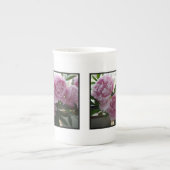 edele roze pioenen porselein kop (Voorkant)