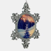 Edele sneeuwvlokken tin sneeuwvlok ornament (Links)