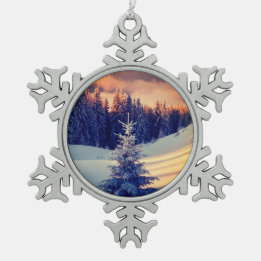 Edele sneeuwvlokken tin sneeuwvlok ornament