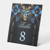 Edele steampunk hart reclamebord met voetstuk (Voorkant)