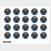 Edele steampunk hart ronde sticker (Vel)