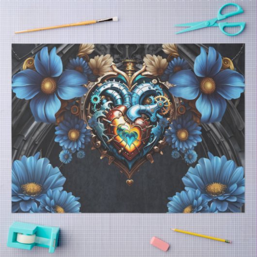 Edele steampunk hart tissuepapier (Craft)