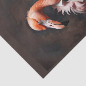 Edele victoriaanse dandy flamingo in das en vlinde tissuepapier (Detail)