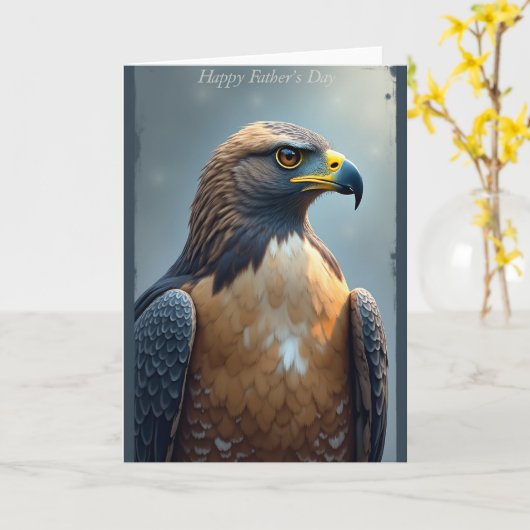 Edele Vogel Vaderdag Kaart (Gele Bloem)