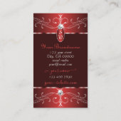 Edele Wijn Rode Bourgogne  Ornamenten Initialen Visitekaartje (Achterkant)