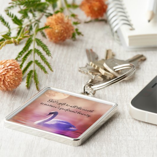 Edele Zwaan Sleutelhanger (Zijkant)