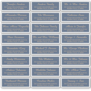 Edelegante labels voor marinegoud, individuele gas