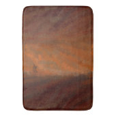 edeles braun / dunkeloranges gemaltes design badmat (Voorkant Verticaal)