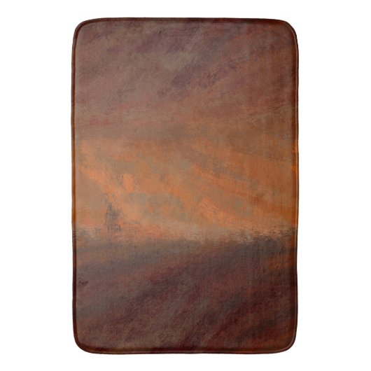 edeles braun / dunkeloranges gemaltes design badmat (Voorkant Verticaal)