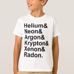 Edelgassen Helium Neon Argon Krypton Radon Xenon T-shirt