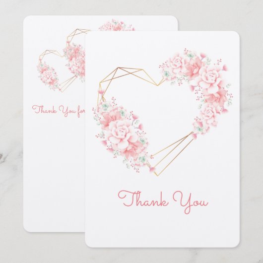 Edelharten Bedankkaart (Voorkant / Achterkant)