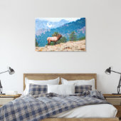 Edelhert (Cervus Elephus) mannetje burlen Canvas Afdruk (Insitu (Slaapkamer))