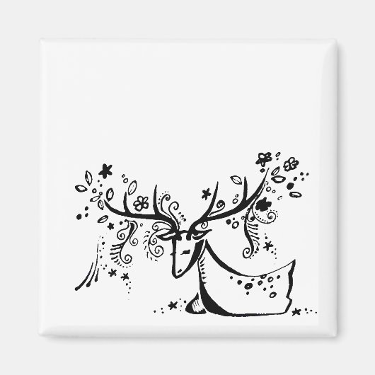 edelhert magneet (Voorkant)