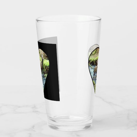 Edelherten en Baby Herten Glas (Links)