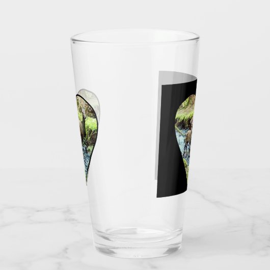 Edelherten en Baby Herten Glas (Rechts)