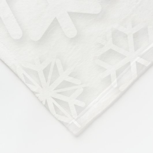 edelherten en sneeuwvlokken fleece deken (Hoek)