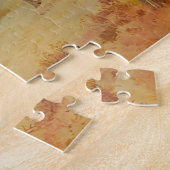 Edelherten in een hoogland landschap, kunst legpuzzel (Zijkant)