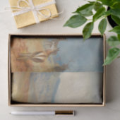 Edelherten in een hoogland landschap, kunst tissuepapier (Geschenk)