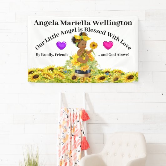 Edelkleurig Baby - Zonnebloemthema Spandoek (Insitu)