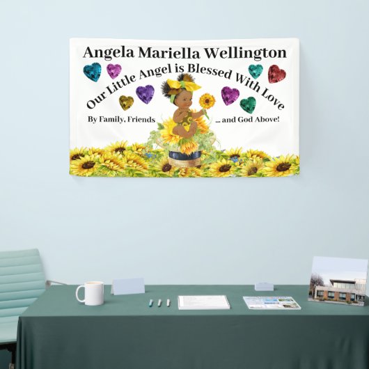 Edelkleurig Baby - Zonnebloemthema Spandoek (Beurs)