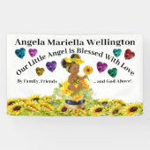 Edelkleurig Baby - Zonnebloemthema Spandoek (Horizontaal)