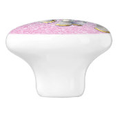 Edelkleurige Unicorn Ceramic Knob. Keramische Knop (Zijkant)