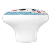 Edelkleurige Unicorn Ceramic Knob. Keramische Knop (Zijkant)