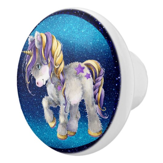 Edelkleurige Unicorn Ceramic Knob. Keramische Knop (Rechts)