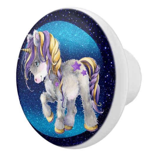 Edelkleurige Unicorn Ceramic Knob. Keramische Knop (Rechts)