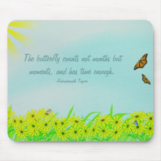 edelmomenten Butterflies Quote Muismat (Voorkant)