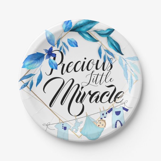 Edeloos klein wonder papieren bordje (Voorkant)